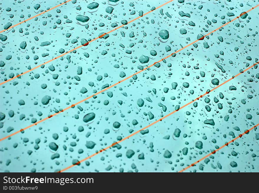 Raindrops on car window