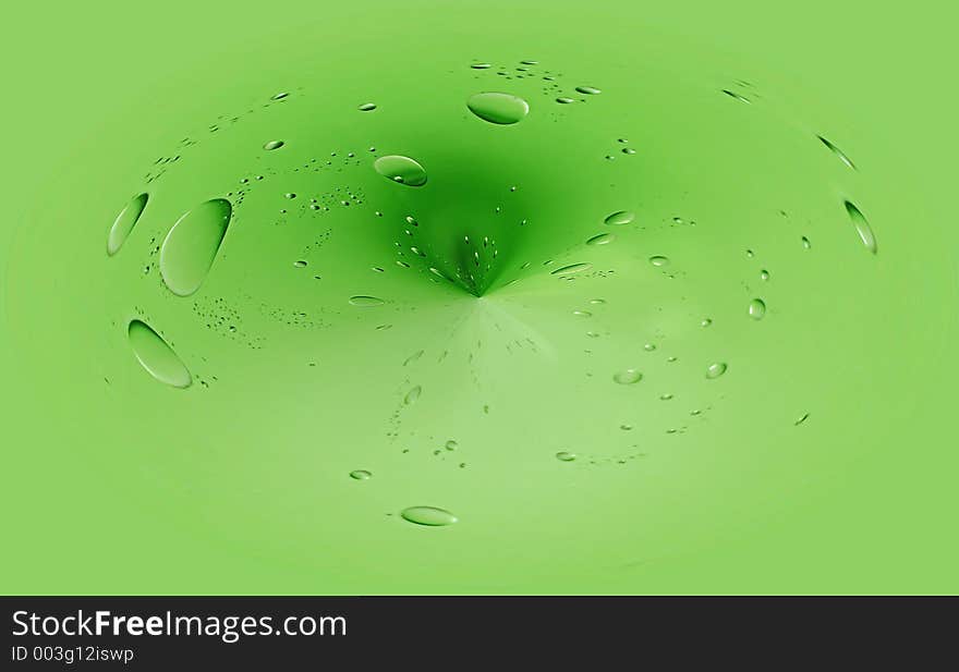 Bubbles in a green vortex. Bubbles in a green vortex