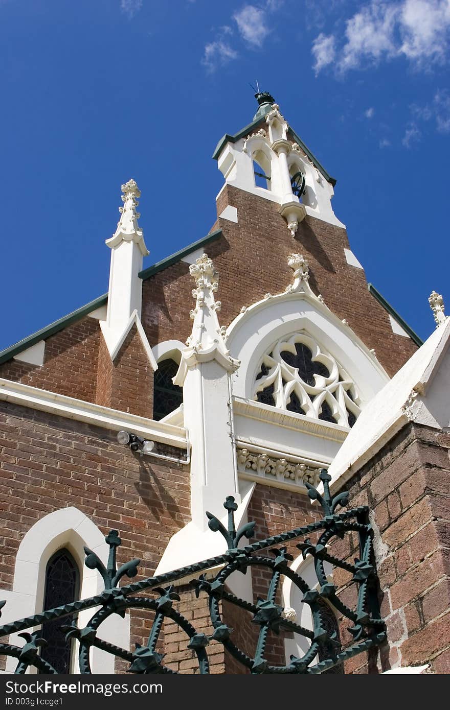 Church entrance stairs. Church entrance stairs