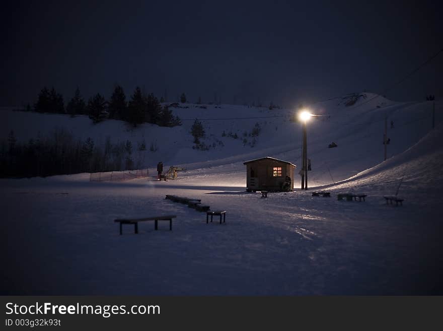 Tobogganing in North-East Estonia. Tobogganing in North-East Estonia