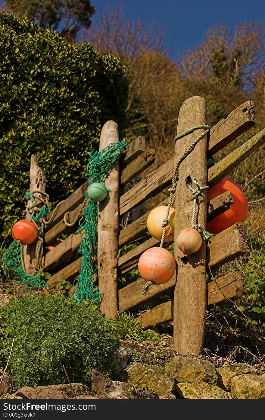 Driftwood Fence With Floats