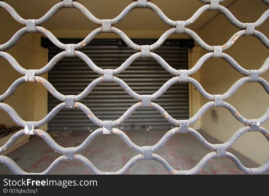 A gated garage in marseille, france. A gated garage in marseille, france