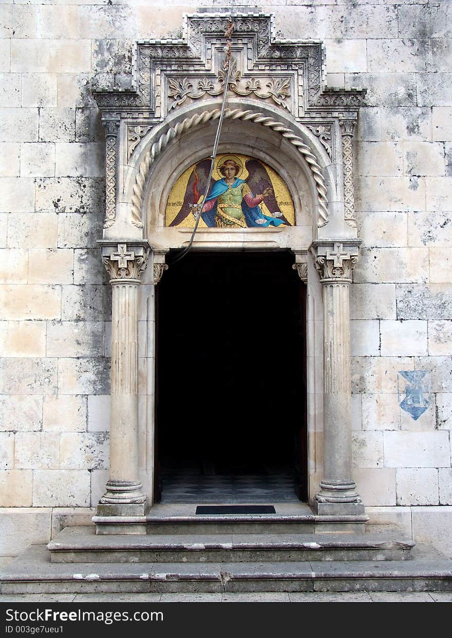 Door of the church. Door of the church