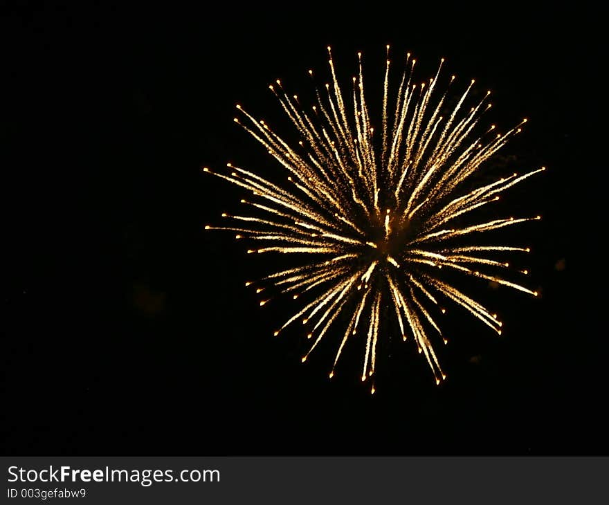 Fireworks on a night sky. Fireworks on a night sky