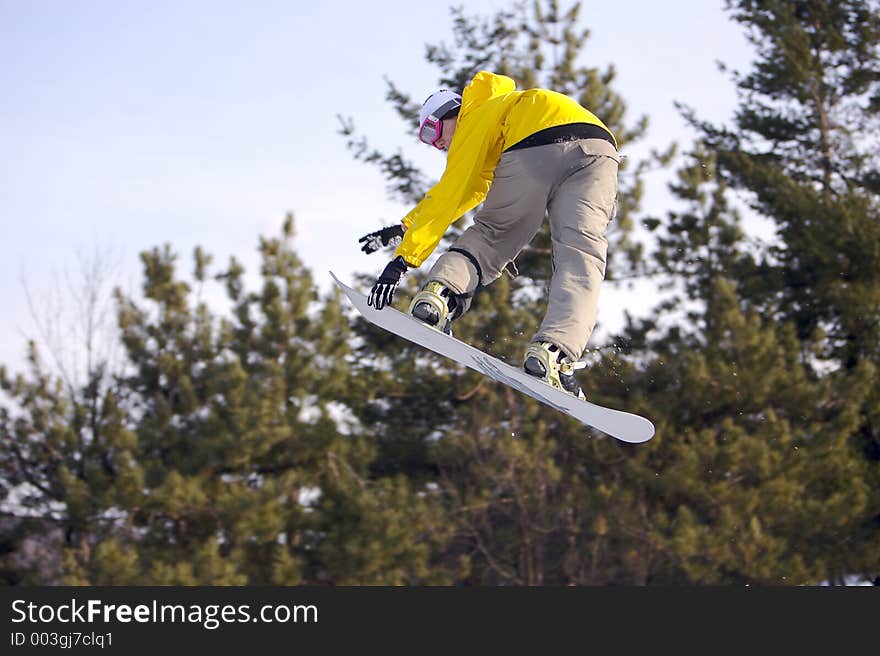 Big Air Snowboarder