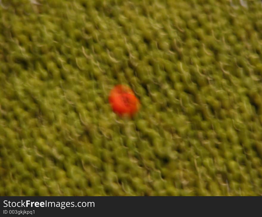 Focal point in red with green background. Focal point in red with green background