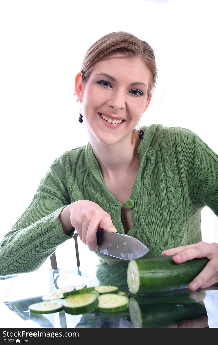 Woman Eating Healthy. Woman Eating Healthy