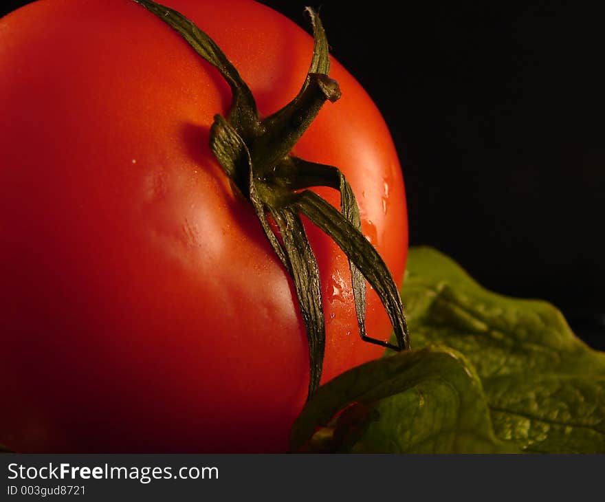 Fresh tomato closeup