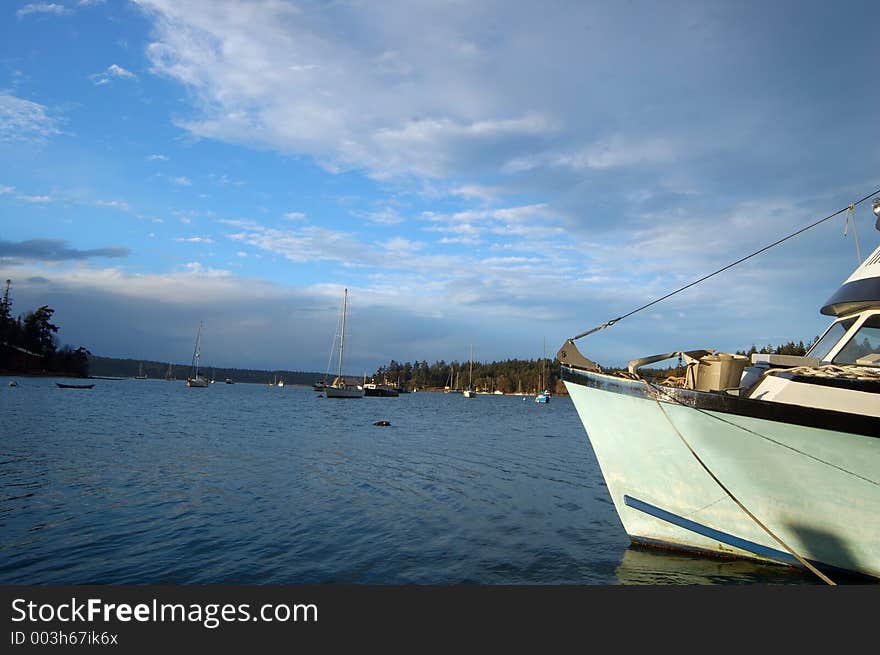 Stormy afternoon in the harbor