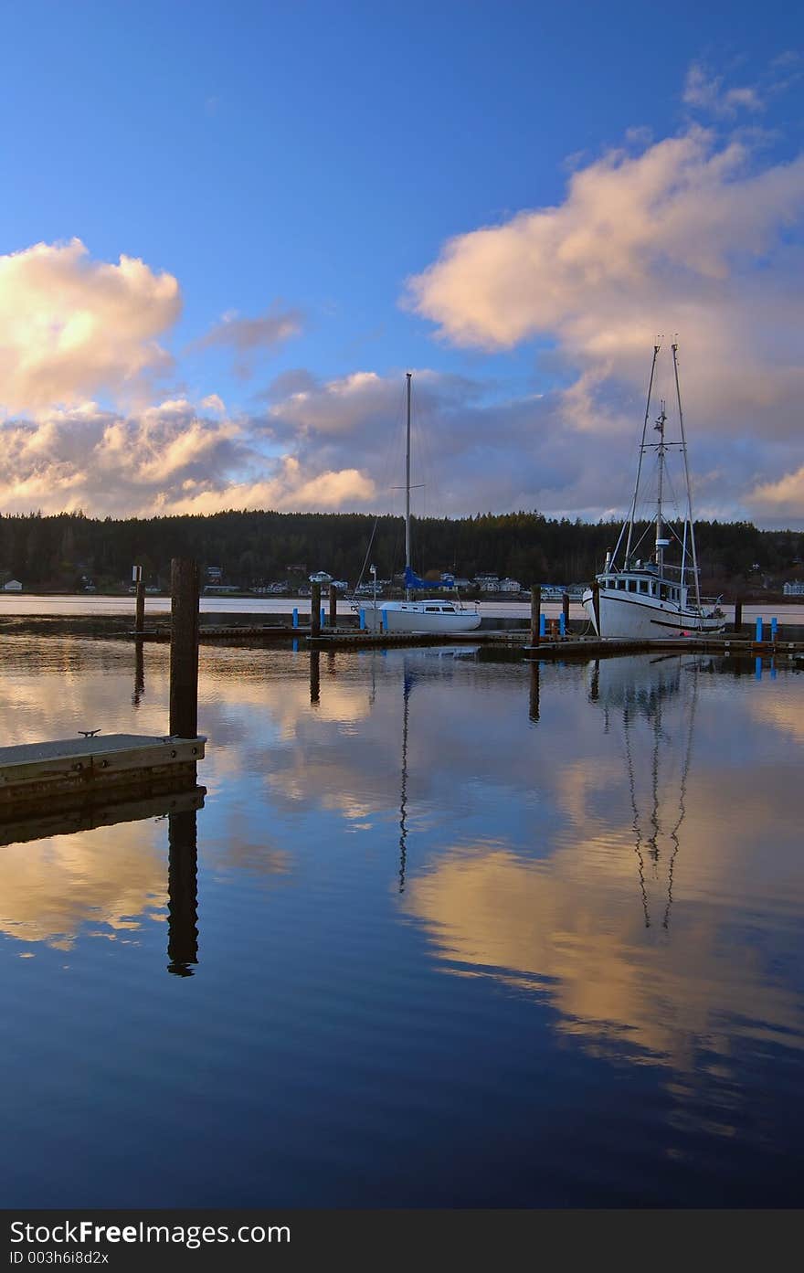 Boats at anchor