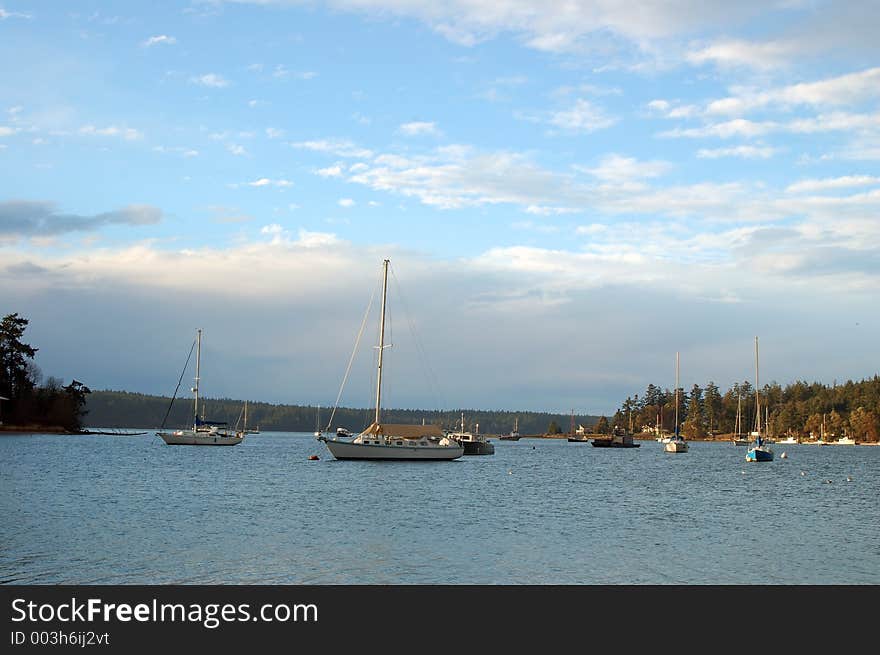 Stormy afternoon in the harbor