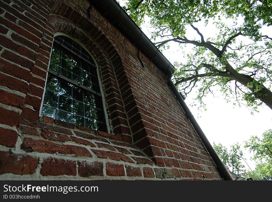 A large church-window. A large church-window.