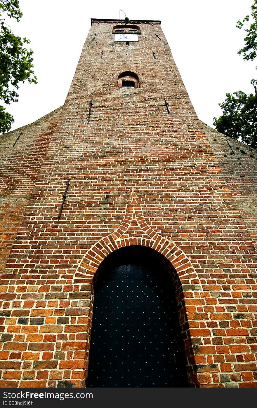 A churchtower in Roden, Netherlands.