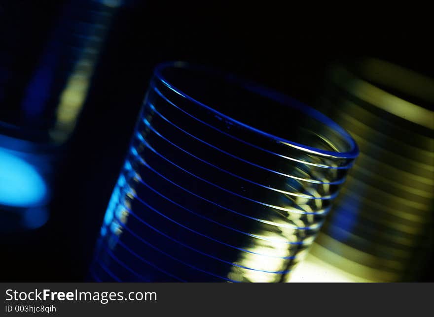 Drinking glasses effected by light. Drinking glasses effected by light