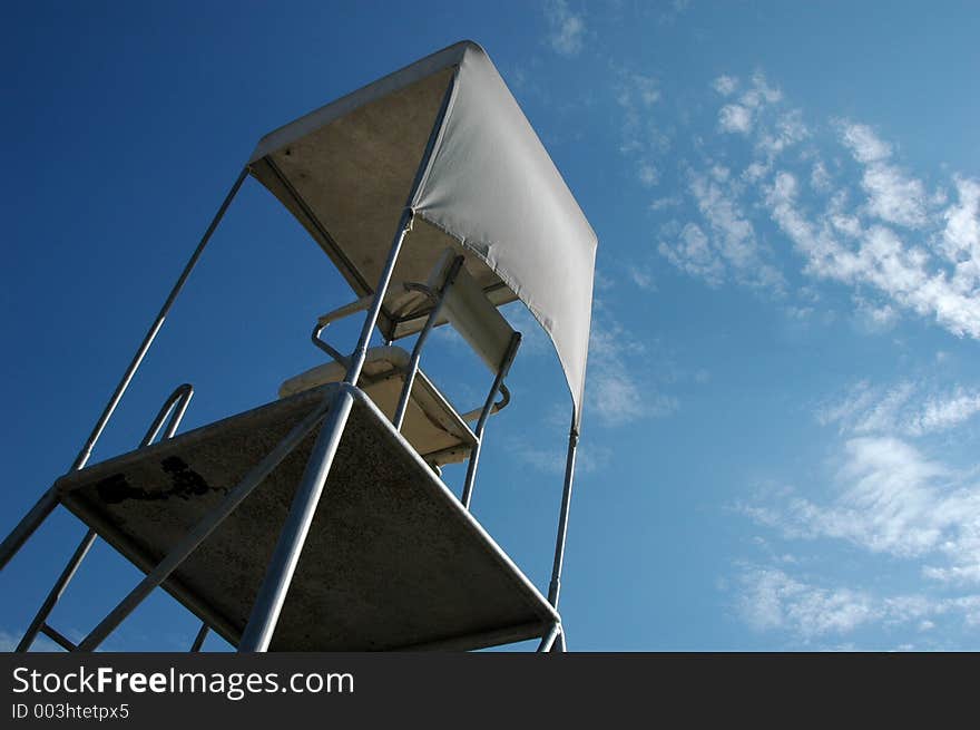 BC against blue cirrus sky. BC against blue cirrus sky