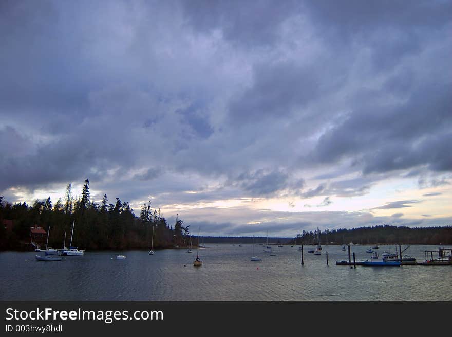 Boats on a stormy afternoon