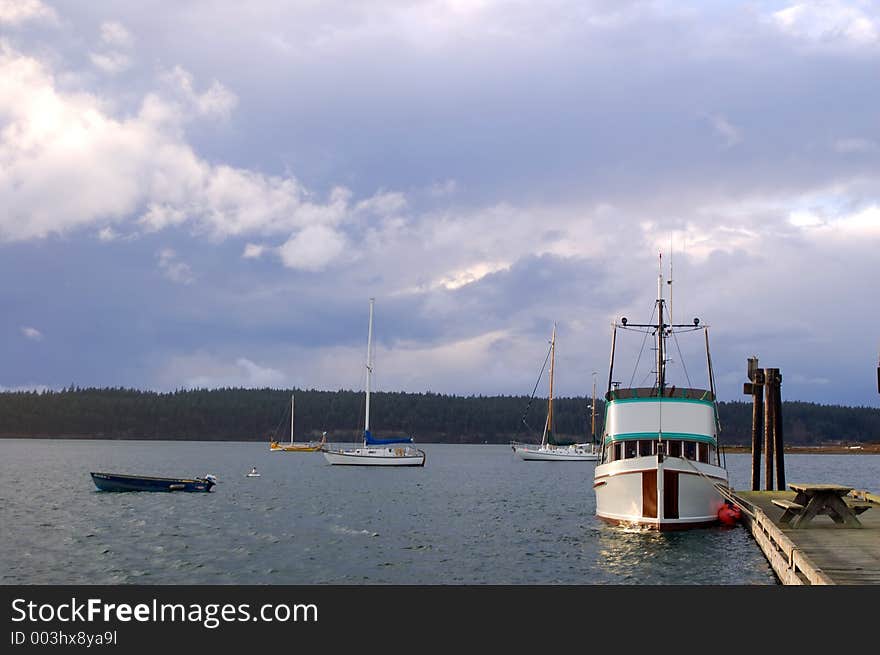 Boats on a stormy afternoon