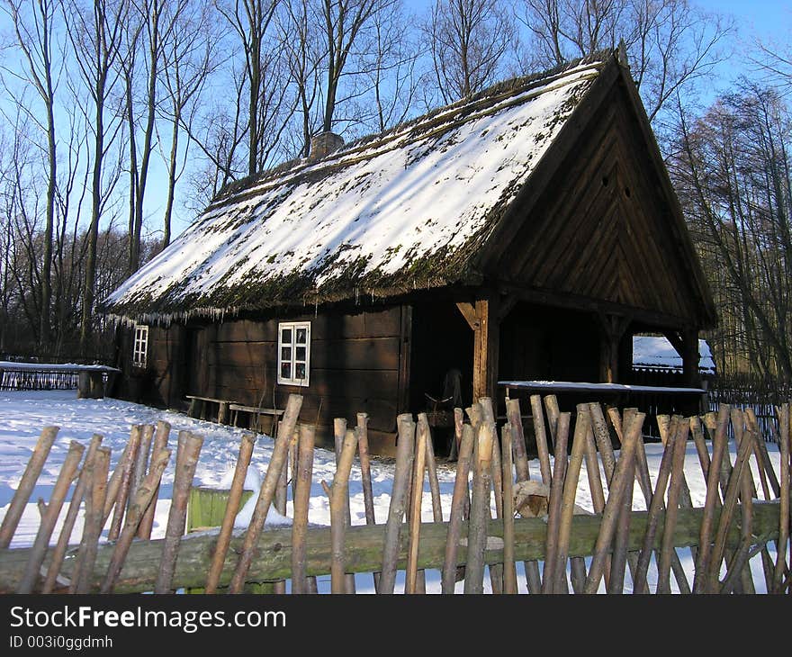 Old wooden hut