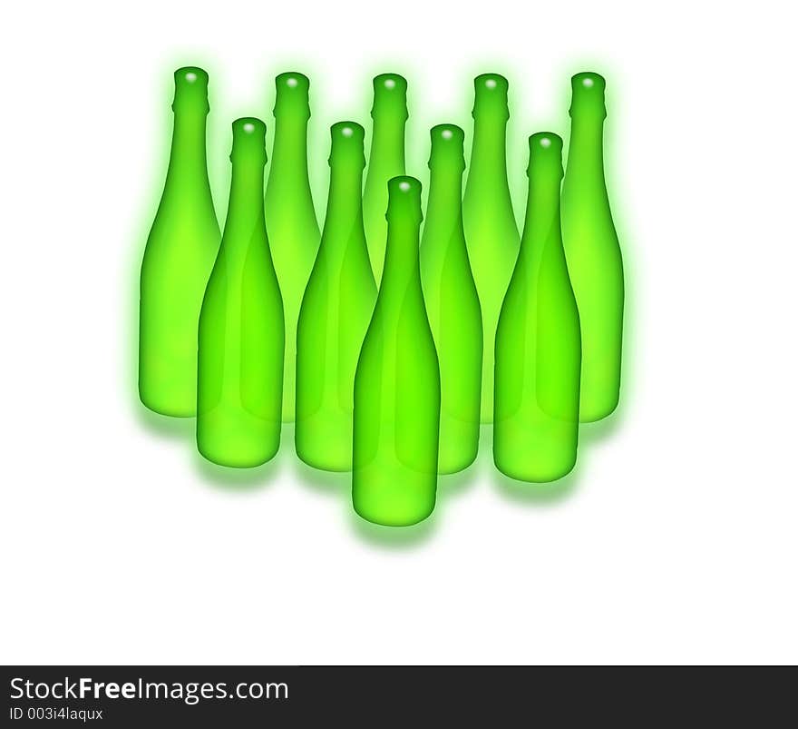 Ten Green Bottles