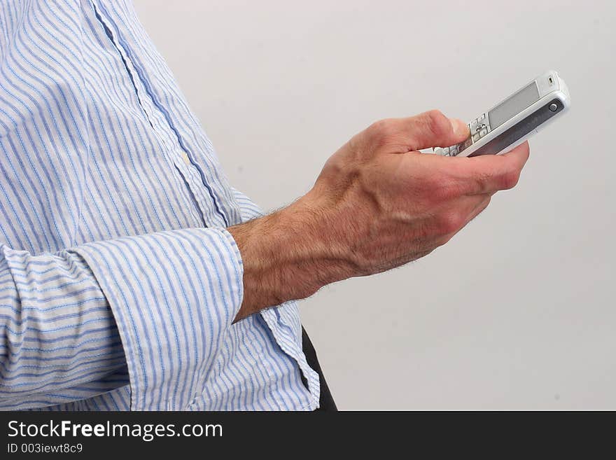 Businessman and cellphone