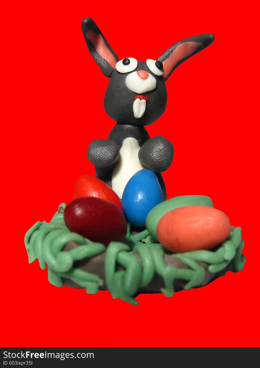 Easter bunny and eggs � plasticine