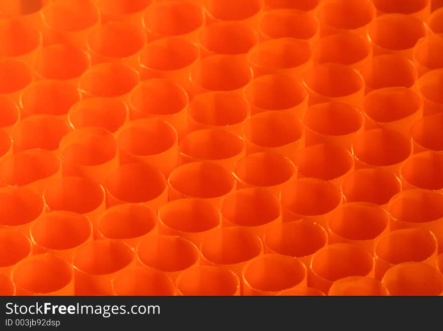 A group of red drinking straws.