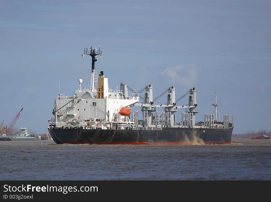 Departing Steamship