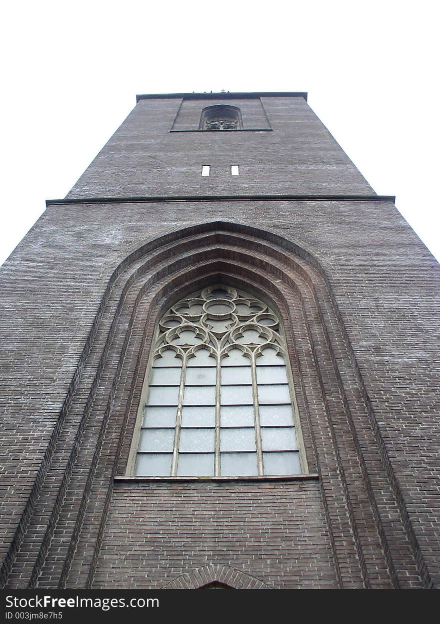 Old castle brick tower. Old castle brick tower