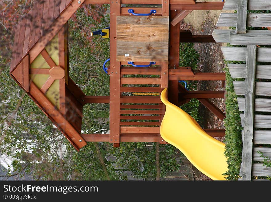 Children's Playground w Yellow Sliding Board