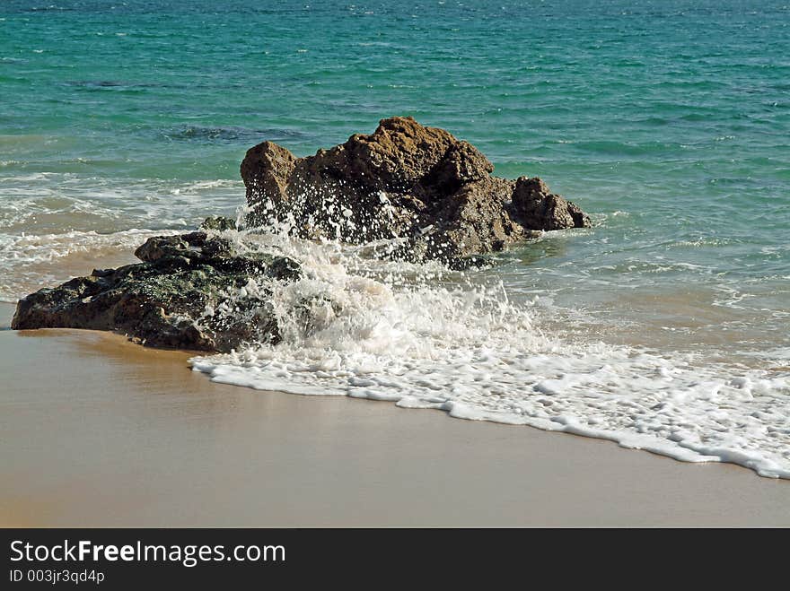 Waves in the beach