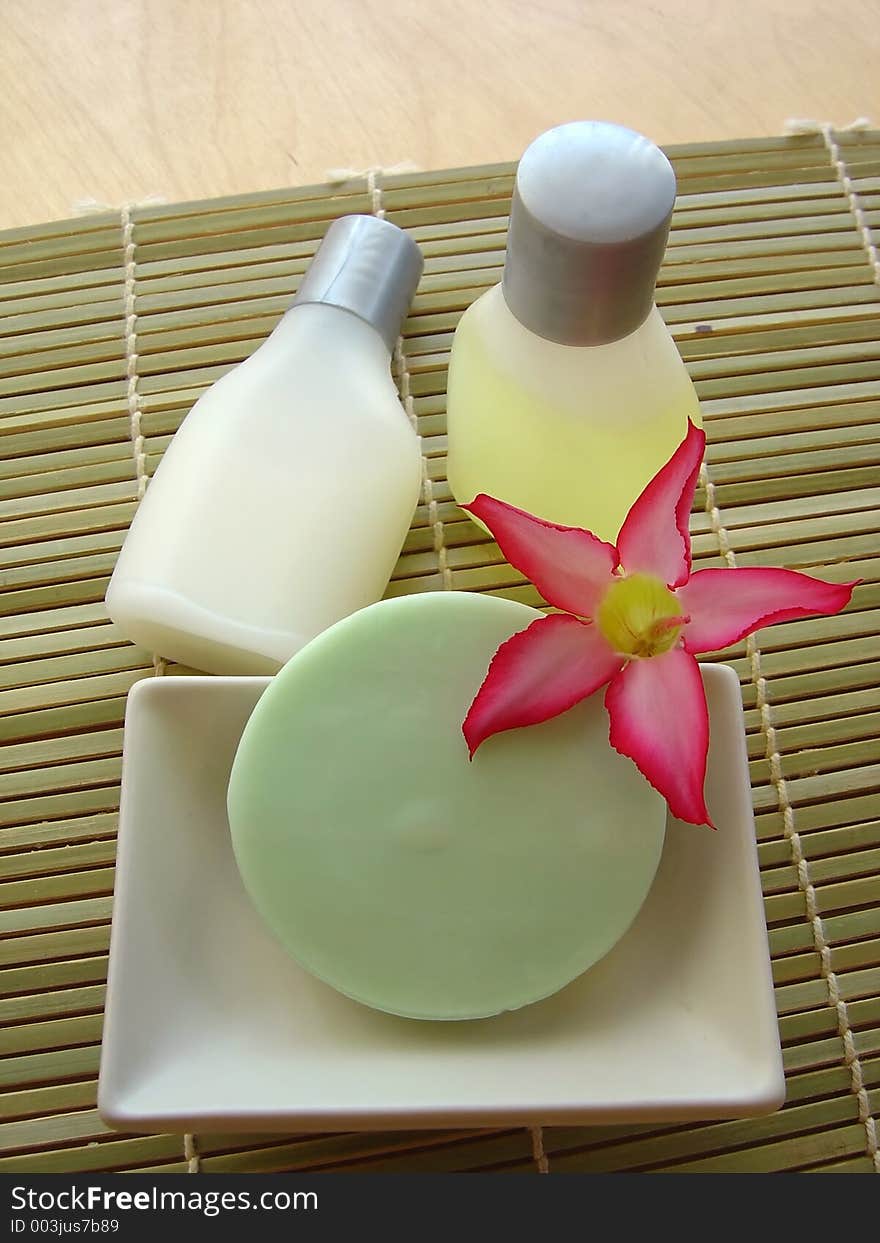 Bath soap and lotions. Bath soap and lotions