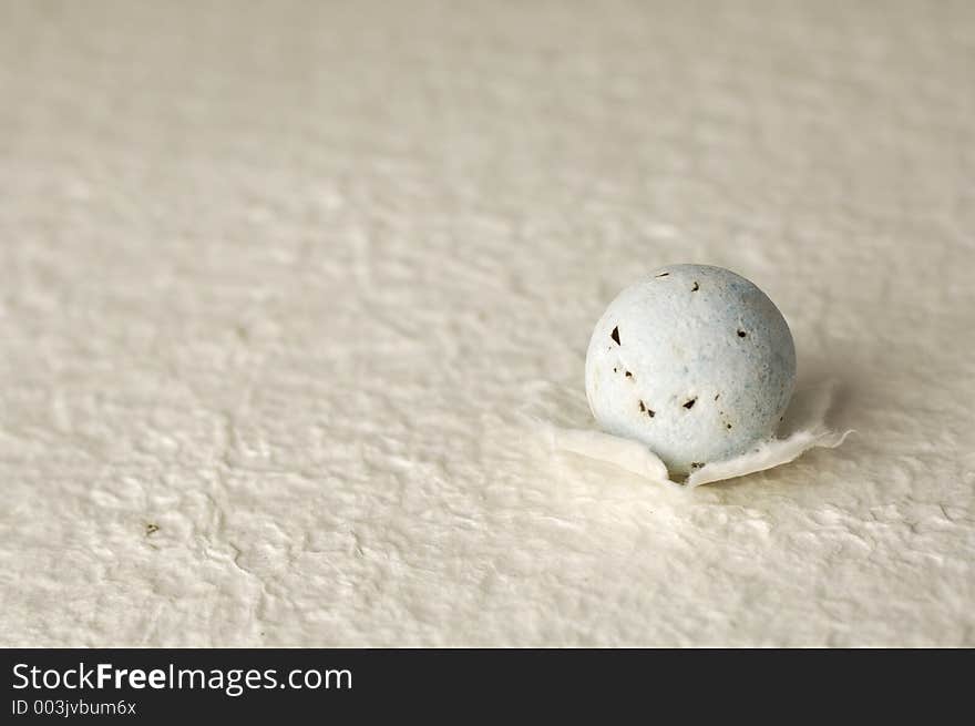 Simple look at a common bath object, on white textured paper. Simple look at a common bath object, on white textured paper