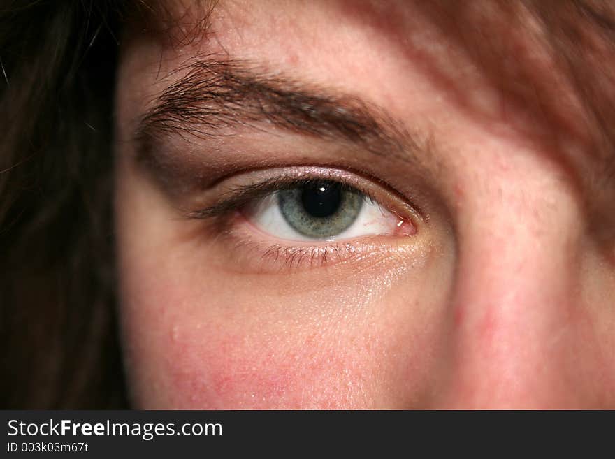 Close-up of a girl's eye. Close-up of a girl's eye