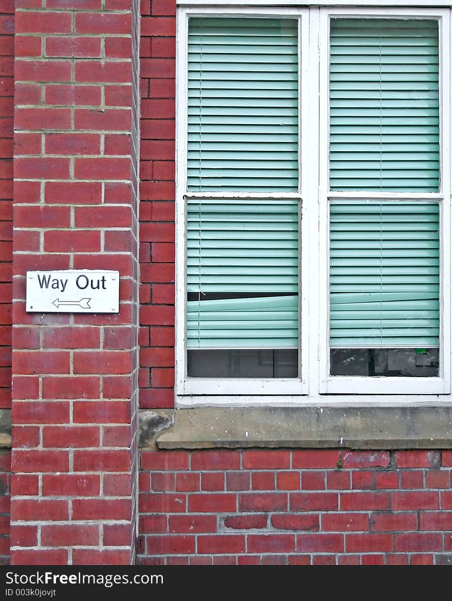 A window and red bricks