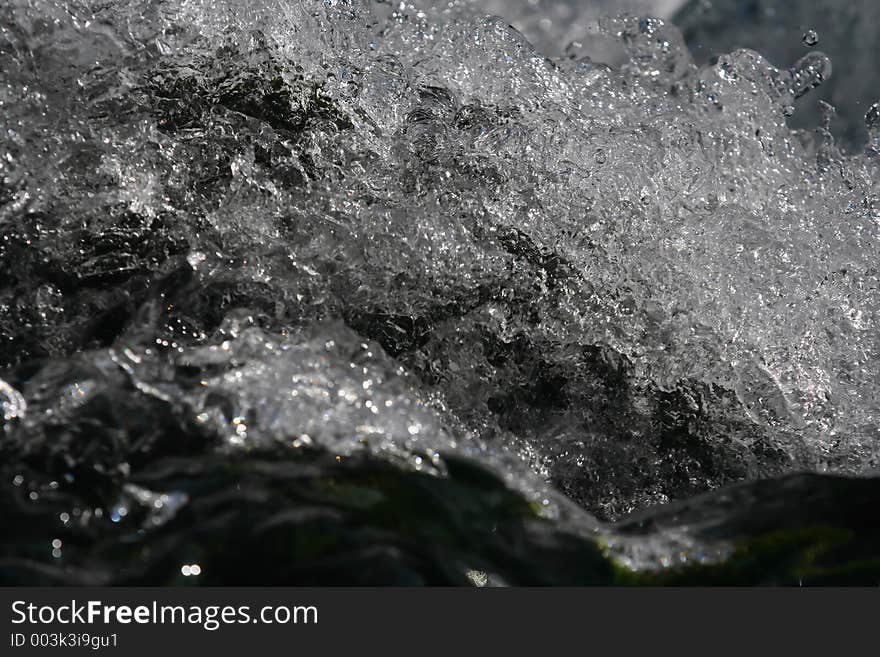 Close up of water fall. Close up of water fall