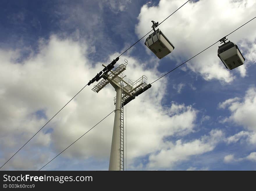 Cable car perspective. Cable car perspective