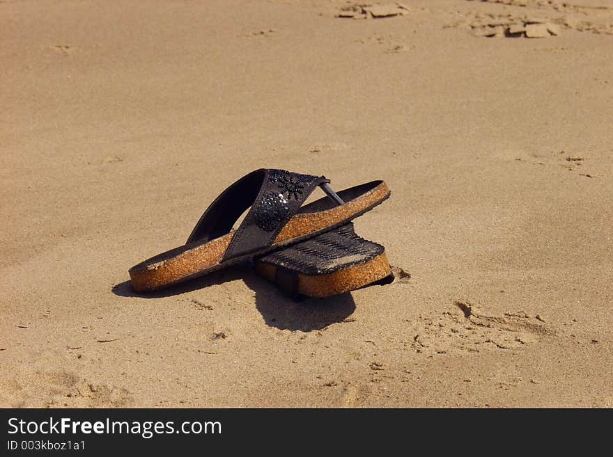 Sandals on beach