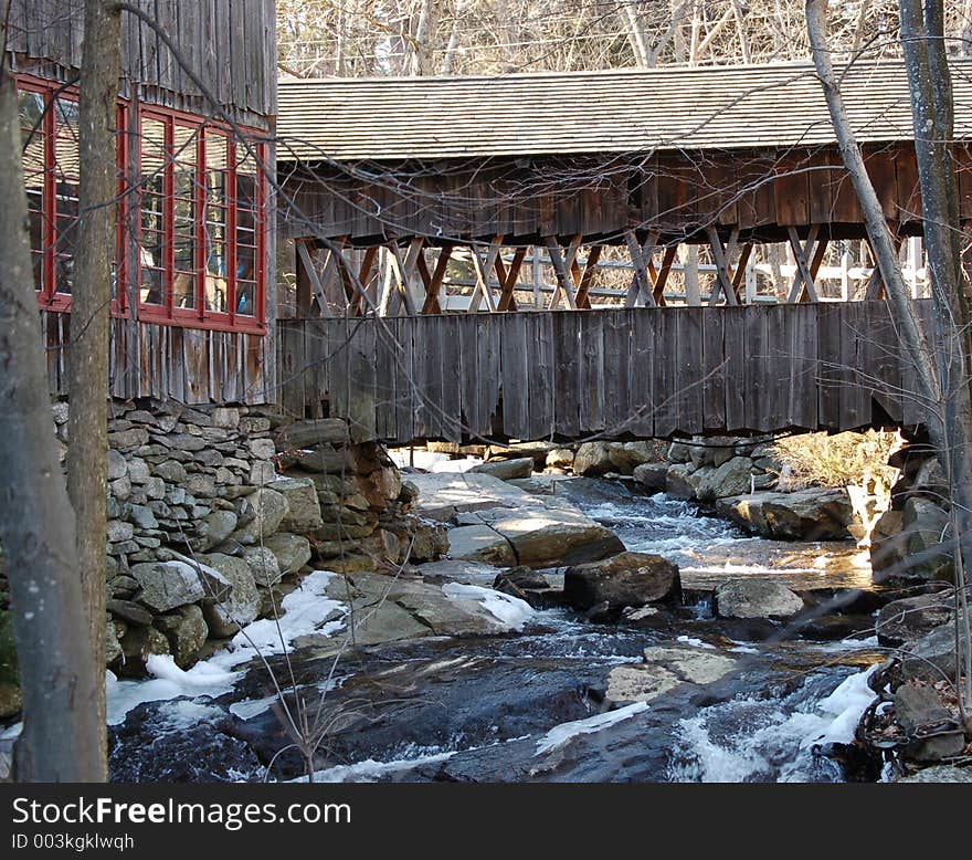 Covered Bridge and Building