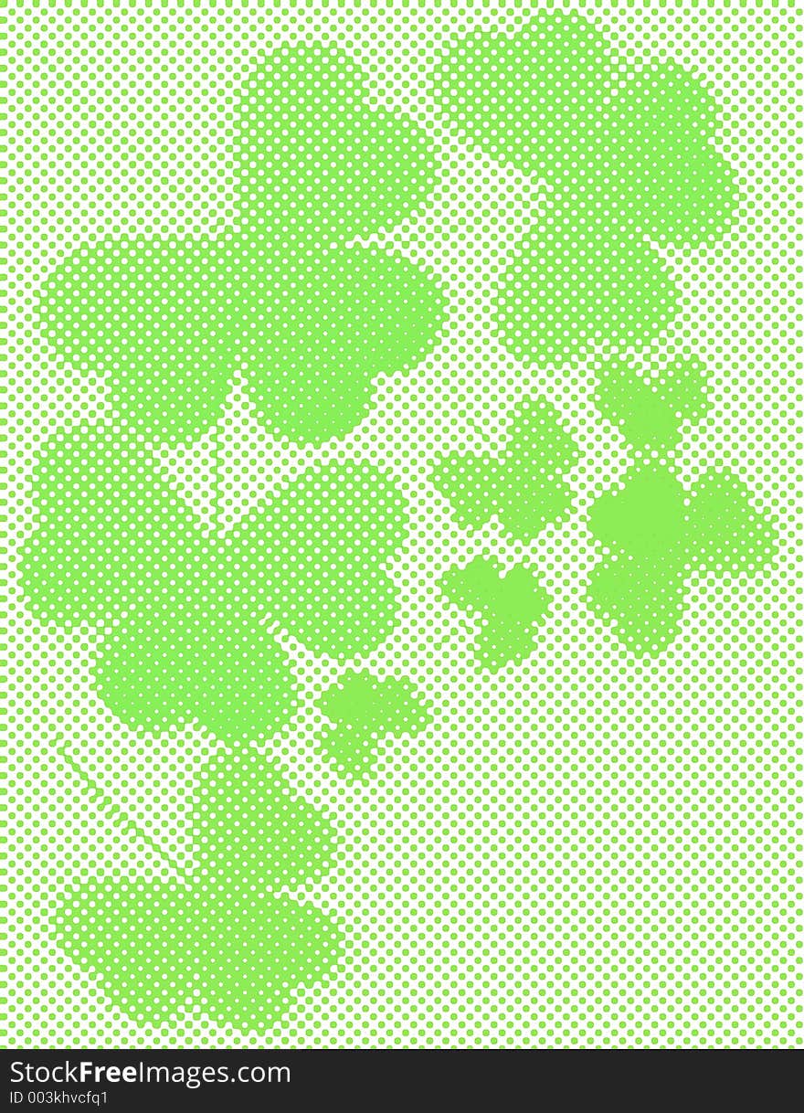 Dot pattern shamrock background. Dot pattern shamrock background