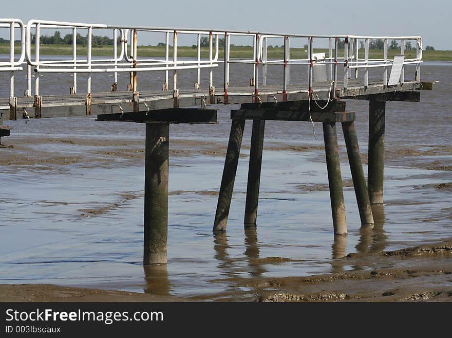 Landing stage on the north sea