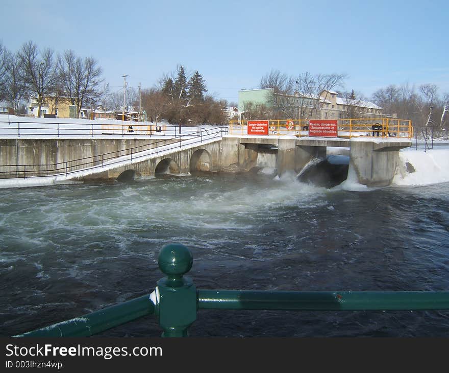 Lock 33 Lindsay Ontario an historic lock still used all season it is also manual no power needed to operate it