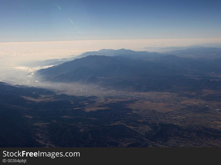 Sierra Nevada Mountains seen form aircraft. Canon 20D. Sierra Nevada Mountains seen form aircraft. Canon 20D