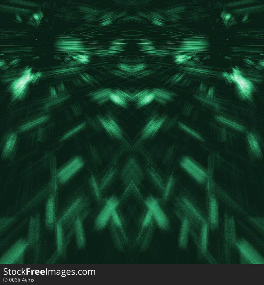 Green rays, made in Photoshop