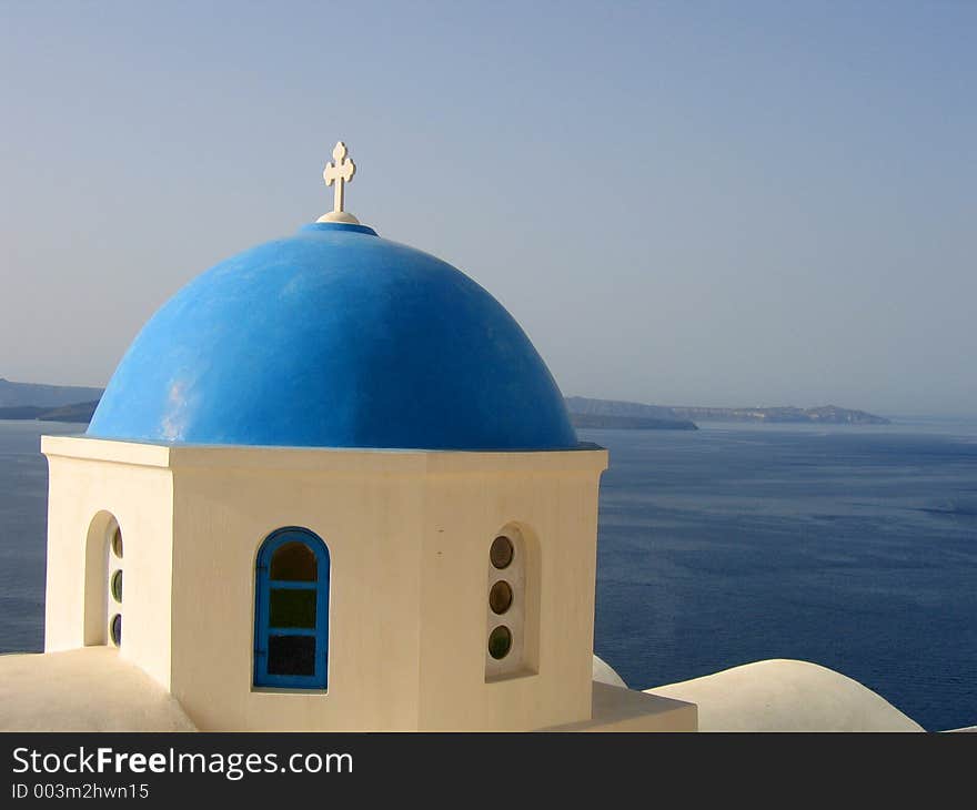 Church - Blue dome roof