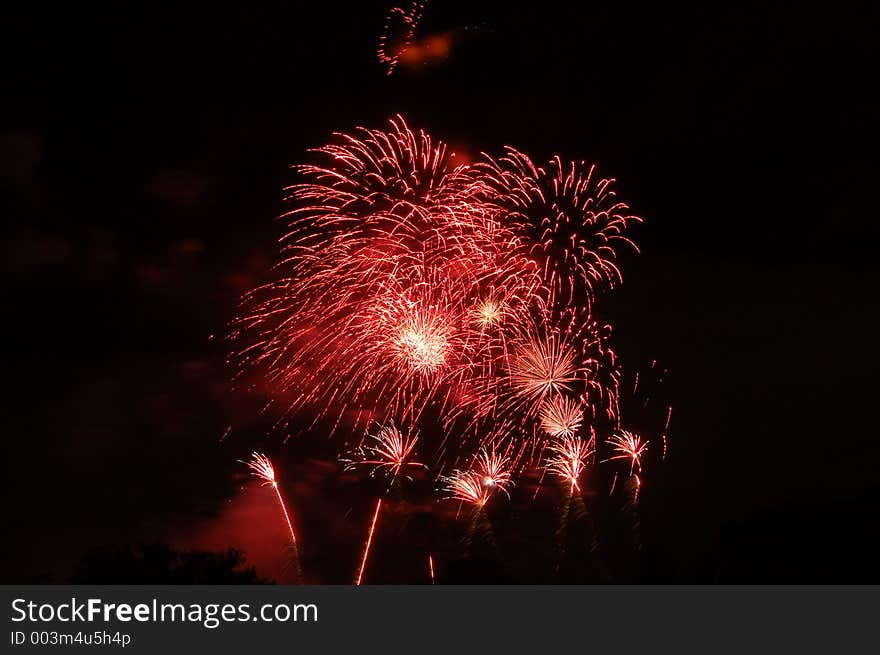 Fireworks at the annual Skyshow in Adelaide, South Australia. Fireworks at the annual Skyshow in Adelaide, South Australia.