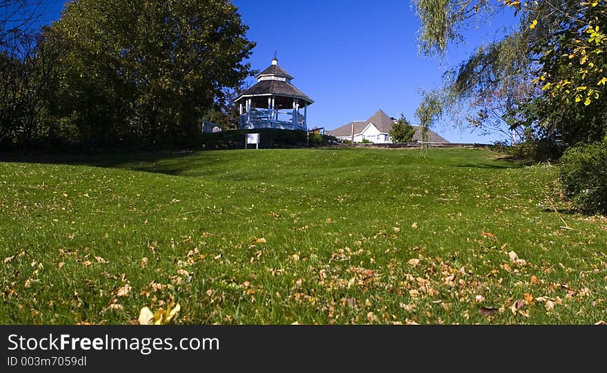 Gazebo on top of a hill