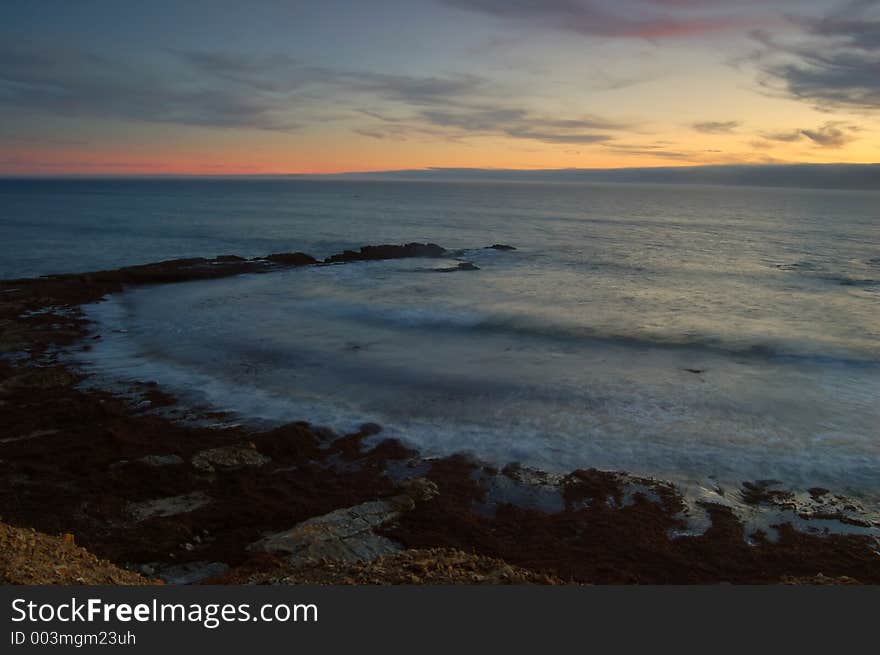 Sunset on the northern California coast. Sunset on the northern California coast