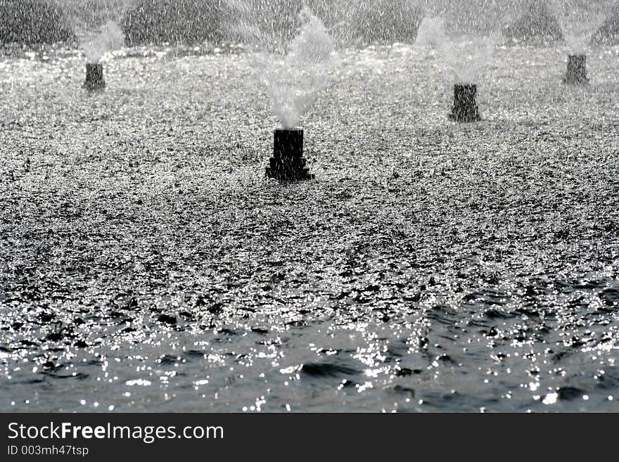 Powerful water fountains. Powerful water fountains.