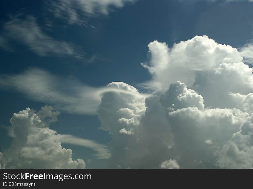 Clouds having a shape of mankind's head from profile. Clouds having a shape of mankind's head from profile.