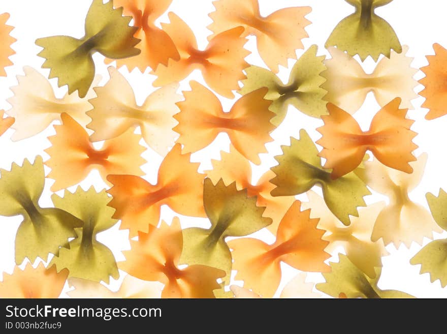 Farfalle in different colours. Farfalle in different colours